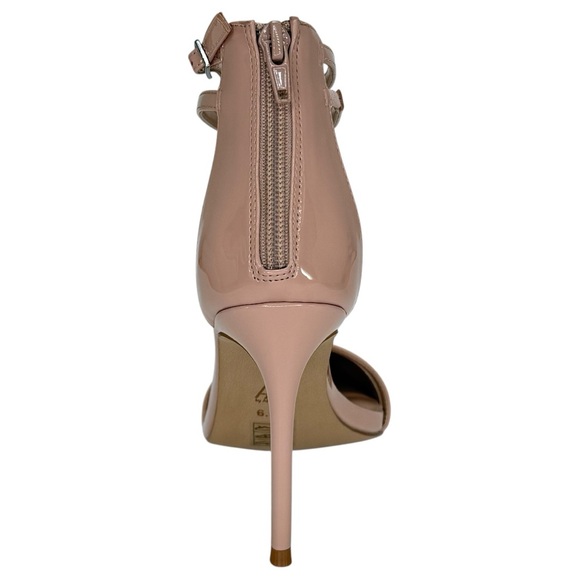 AAJ by Aminah Yvonne Nude Patent Leather Womens Heels Size 6.5M - Picture 4 of 14